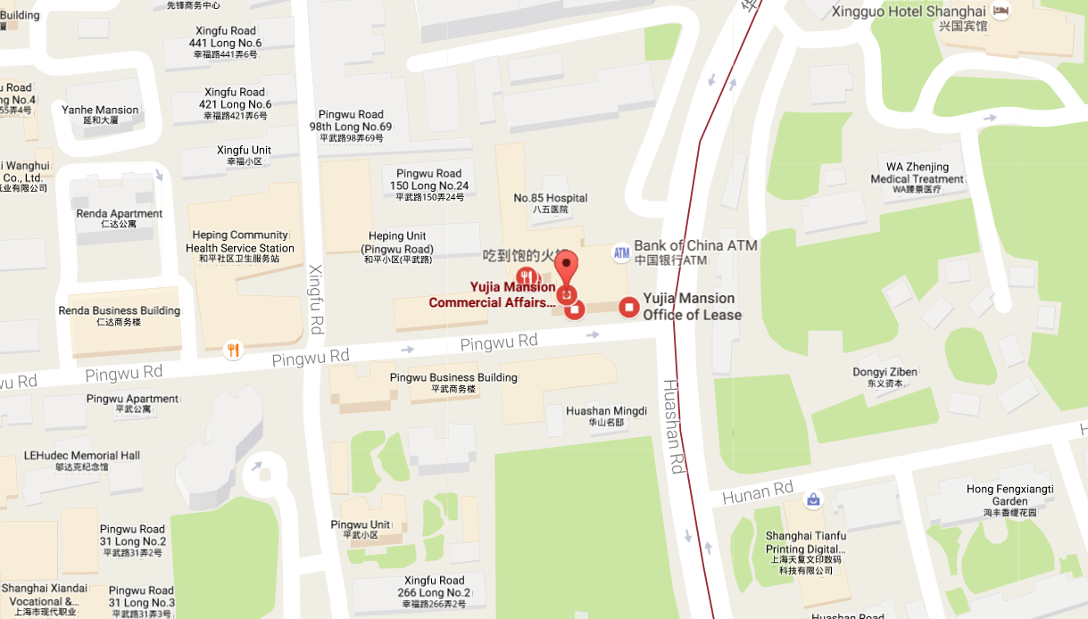 Map — head office, Shanghai